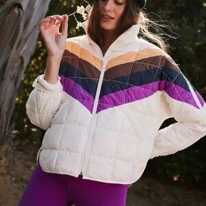 Hatch Multicolor Chevron Puffer Jacket